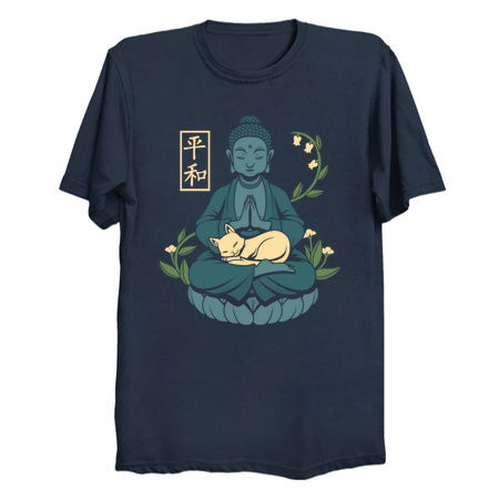 Cat Meditation Buddhism Buddha by Tobe Fonseca tiny thumbnail