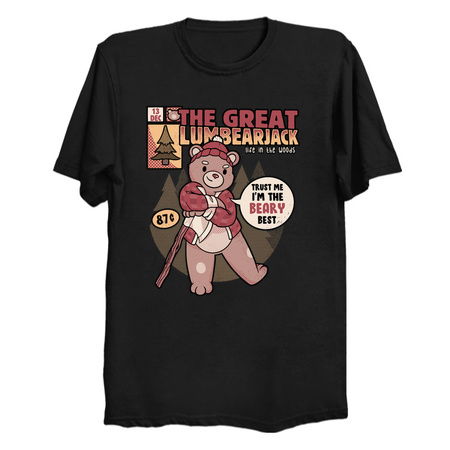 LumBearJack Hard Working Bear Forest Canadian Plaid by Tobe Fonseca tiny thumbnail