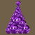 1970's Purple Disco Christmas Tree tiny thumbnail