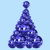 1970's Indigo Disco Christmas Tree tiny thumbnail