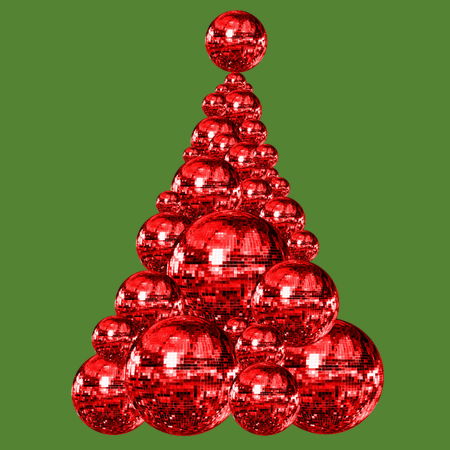 Red ball store christmas tree