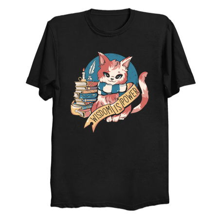 Wisdom is Power Books and Cat by Tobe Fonseca tiny thumbnail