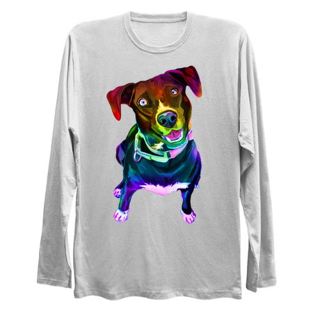 Psychedelic Colorful Canine Labrador Mix tiny thumbnail