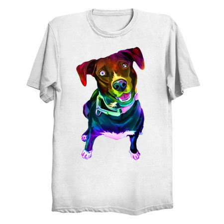 Psychedelic Colorful Canine Labrador Mix tiny thumbnail