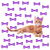 Ginger Cat with Purple Bow Pattern tiny thumbnail