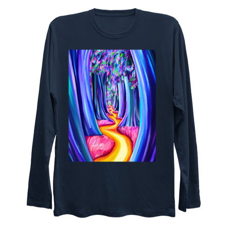 Psychedelic Trippy Tree Forest Path tiny thumbnail