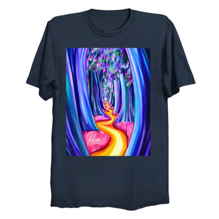 Psychedelic Trippy Tree Forest Path tiny thumbnail