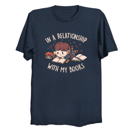 In a Relationship With My Books - Geek Book Valentine Gift tiny thumbnail