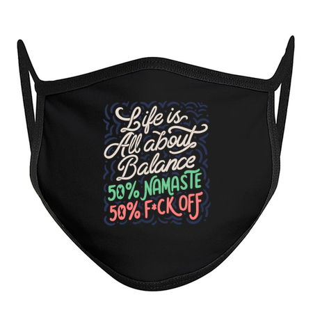 Life Is All About Balance 50% namaste 50% f*ck off by Tobe Fonseca tiny thumbnail