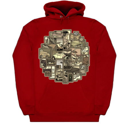 Collection of American clasic cars in sepia tiny thumbnail