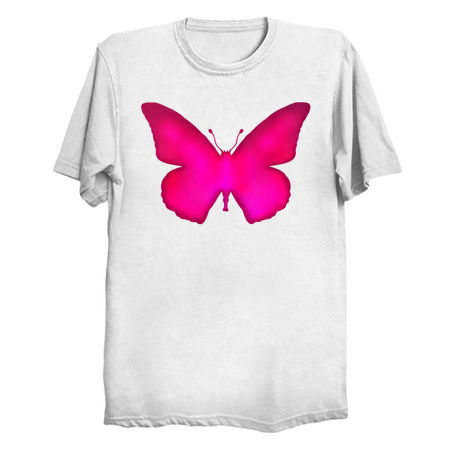 Neon Pink Ombre Butterfly Silhouette - NeatoShop