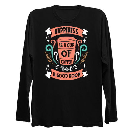 Happiness is a cup of coffee and a good book tiny thumbnail