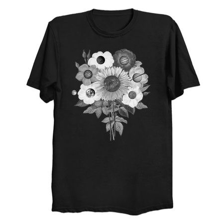 SunFlower System Planets Black and White tiny thumbnail