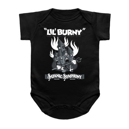 Lil Burny - Satanic Symphony - Vintage Cartoon Burning Church tiny thumbnail