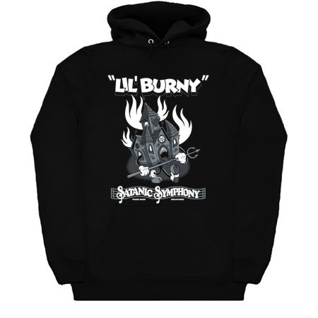 Lil Burny - Satanic Symphony - Vintage Cartoon Burning Church tiny thumbnail