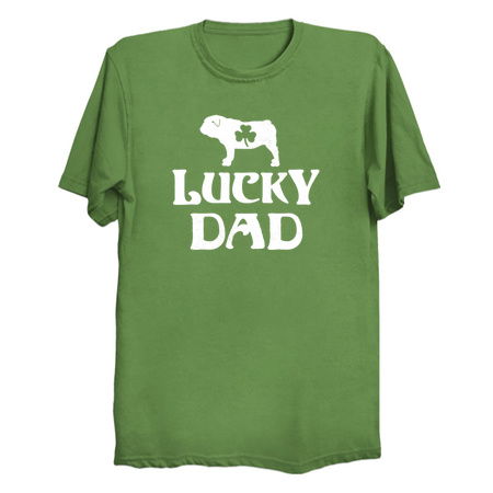 Lucky Dad English Bulldog- white ink tiny thumbnail