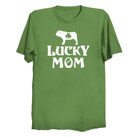 Lucky Mom English Bulldog- white ink tiny thumbnail