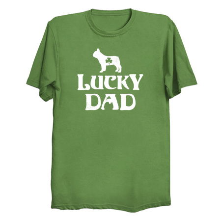Lucky Dad French Bulldog- white ink tiny thumbnail