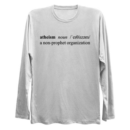 Atheism Dictionary Definition Non-Prophet Organization Funny Shirt LIGHT PRINT tiny thumbnail