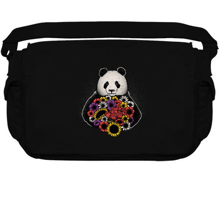 Black and White Panda With Flower by Tobe Fonseca tiny thumbnail