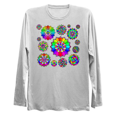 Rainbow Psychedelic Floral Power Pattern tiny thumbnail