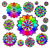 Rainbow Psychedelic Floral Power Pattern tiny thumbnail