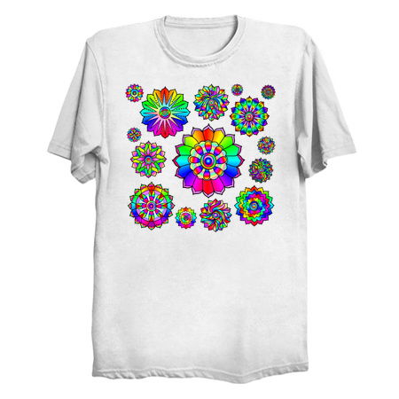 Rainbow Psychedelic Floral Power Pattern tiny thumbnail