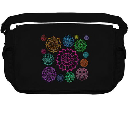 Colorful Groovy Flower Pattern Outline tiny thumbnail