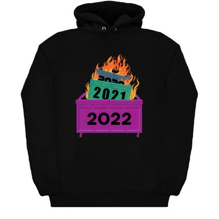 2022 Dumpster Fire. Retro vintage tee shirt design tiny thumbnail
