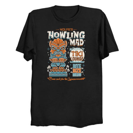 Wolf Man Creepy Cute Tiki Lounge - Hawaii Vacation Surf Monster tiny thumbnail
