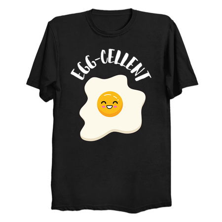 Kawaii Fried Egg Cute Funny EGG-cellent Pun tiny thumbnail