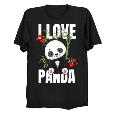 Kawaii Cute Panda Bear With Heart T-Shirt