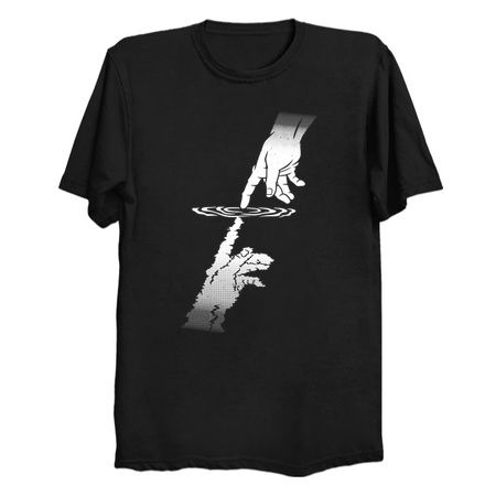 Touch of God Minimalist Touching Water by Tobe Fonseca tiny thumbnail