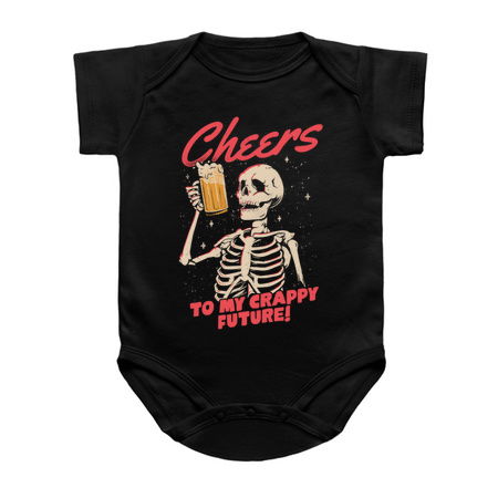 Cheers to My Crappy Future - Beer Skull Funny Evil Gift tiny thumbnail