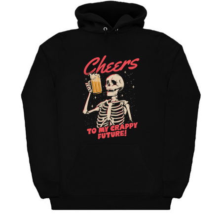 Cheers to My Crappy Future - Beer Skull Funny Evil Gift tiny thumbnail