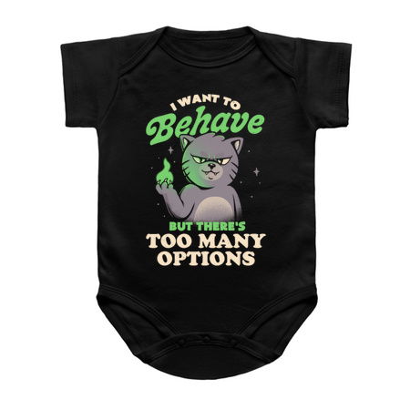 I Want to Behave but There's Too Many Options - Funny Evil Cute Cat Gift tiny thumbnail