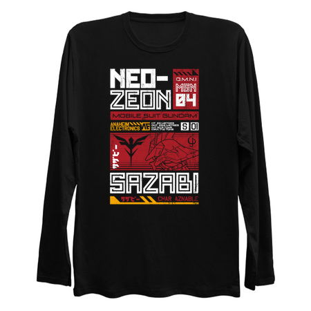 Neo Zeon - Mobile Suit Sazabi - Vintage Distressed Retro Mecha Anime tiny thumbnail