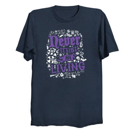 Never Trust The Living - Purple Vintage Distressed Occult Typography tiny thumbnail