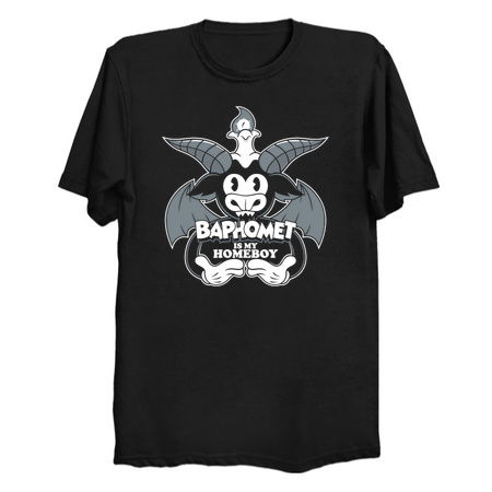 Baphomet Homeboy - Vintage Cartoon Creepy Cute Satanic Goat tiny thumbnail