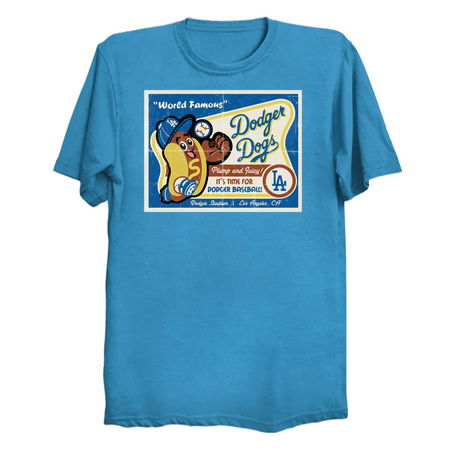 LA Baseball Dog Vintage 1960s Folded Poster tiny thumbnail