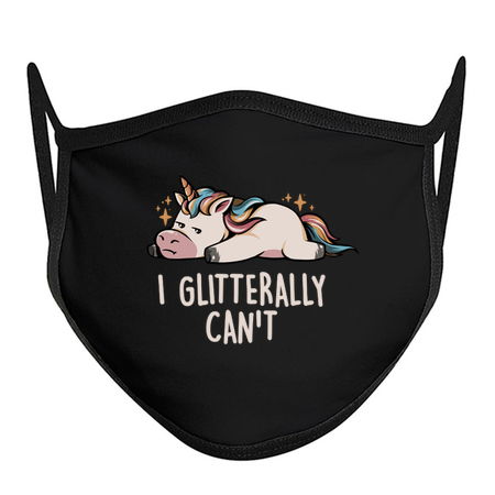 Glitterally Can't - Lazy Funny Unicorn Gift tiny thumbnail