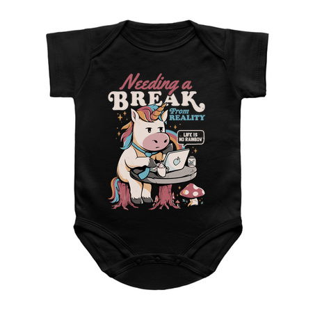 Needing a Break From Reality - Funny Unicorn Sarcasm Rainbow Gift tiny thumbnail