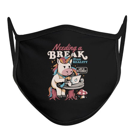 Needing a Break From Reality - Funny Unicorn Sarcasm Rainbow Gift tiny thumbnail