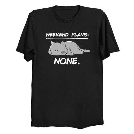 No Weekend Plans - Lazy Cute Funny Cat Gift tiny thumbnail