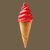 Sweet Red Cherry Dipped Ice Cream Cone tiny thumbnail