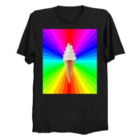 Rainbow Fluorescent Vanilla Ice Cream Cone tiny thumbnail