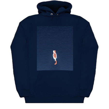 Swimming Cat Lines Dark Blue by Tobe Fonseca tiny thumbnail