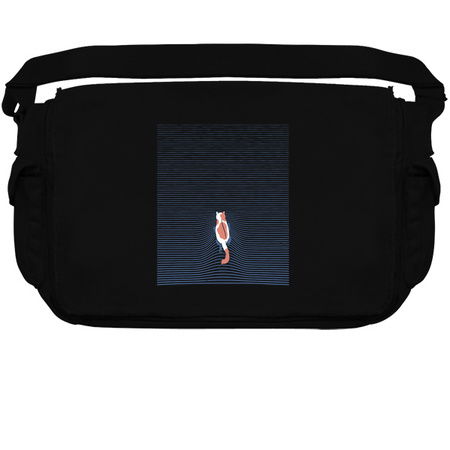 Swimming Cat Lines Dark Blue by Tobe Fonseca tiny thumbnail