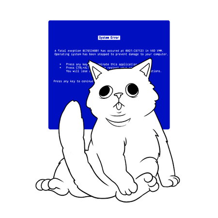 Error Computer Cat Screen Confused Cat Computer