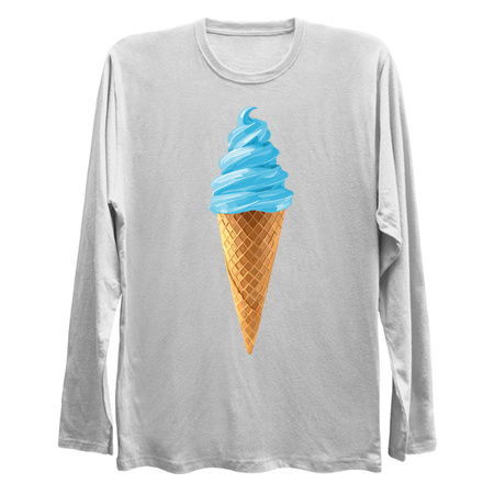 Pastel Blue Soft Serve Ice Cream Cone tiny thumbnail